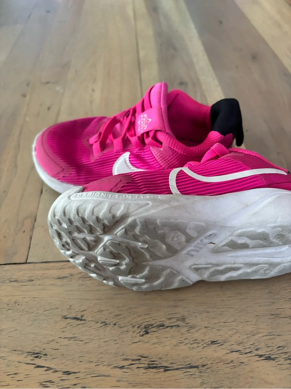 Nike Kids Hot Pink and White Running Sneakers